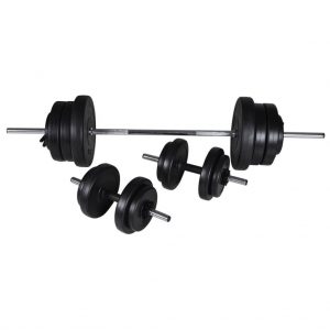 Mancuernas con Barra y Pesas 60.5kg