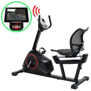 Bicicleta estática reclinada magnética pulsómetro programable