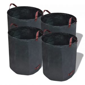 4 Bolsas de basura para jardín verde oscuro 272 L