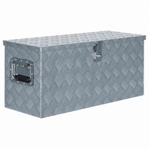 Caja de Aluminio 80x30x35 cm Plateada
