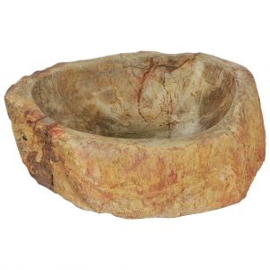 Lavabo de Piedra Fósil 45x35x15 cm Crema