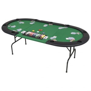 Tablero de póker plegable en 3 partes 9 jugadores