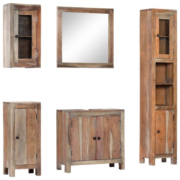 Conjunto de muebles de baño 5 piezas madera | Compra tus Chollos