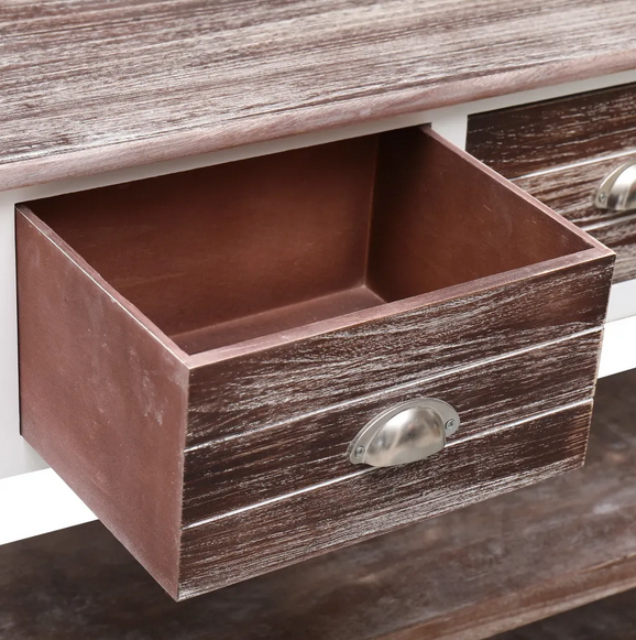 Aparador de madera marrón envejecido 115x30x76 cm | Compra tus Chollos