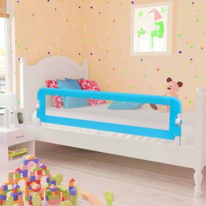 Barandilla de seguridad para cama de poliéster 120x42 cm Azul
