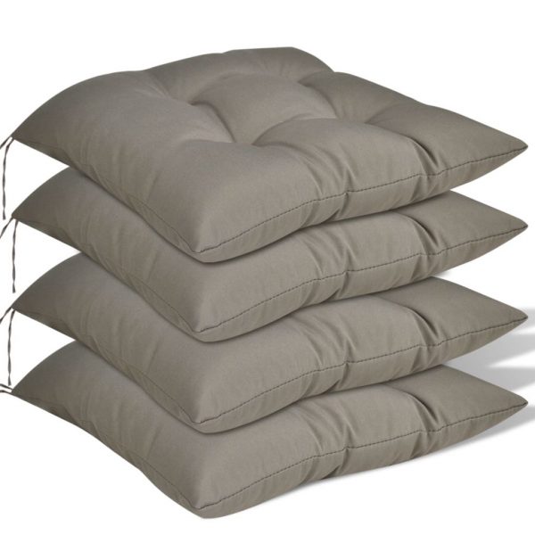 Pack de 4 Cojines para Silla 40x40x8 cm Marrón Compra tus Chollos