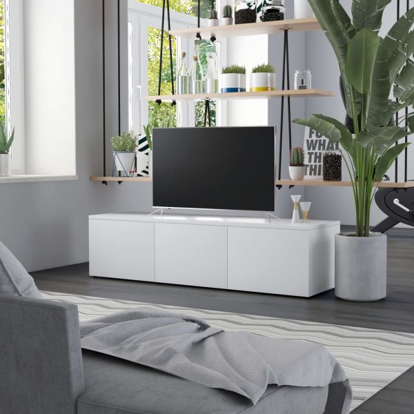 Mueble para TV de Aglomerado Blanco Aparador 120x34x30 cm | Compra tus