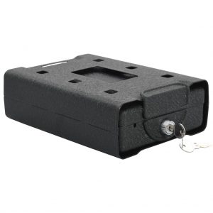 Caja fuerte para coche de acero negro 21,8x16x7 cm