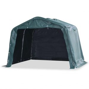 Carpa para Ganado de PVC Desmontable Verde Oscuro 550 g/m² 3,3x3,2m