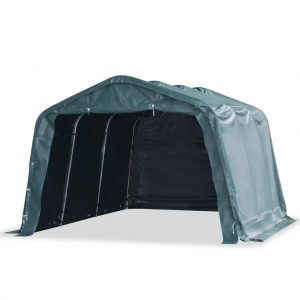 Carpa para Ganado de PVC Desmontable Verde Oscuro 550 g/m² 3,3x4,8 m