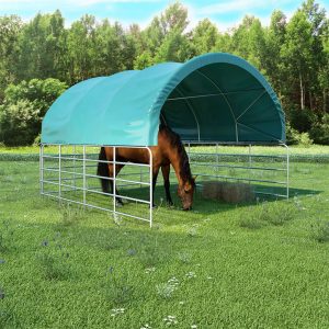 Carpa para Ganado de PVC 3,7x3,7 m Verde