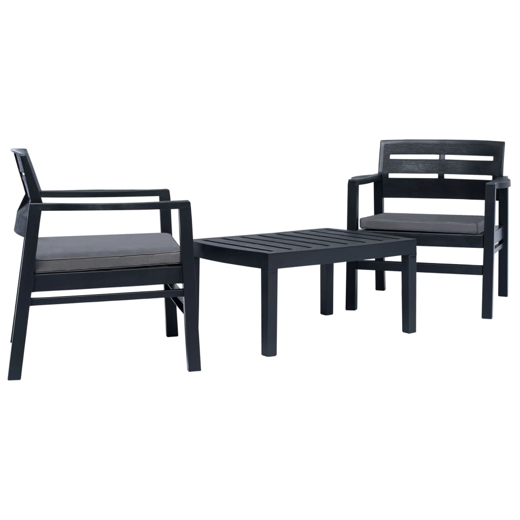 Juego de muebles de jardín 3 piezas