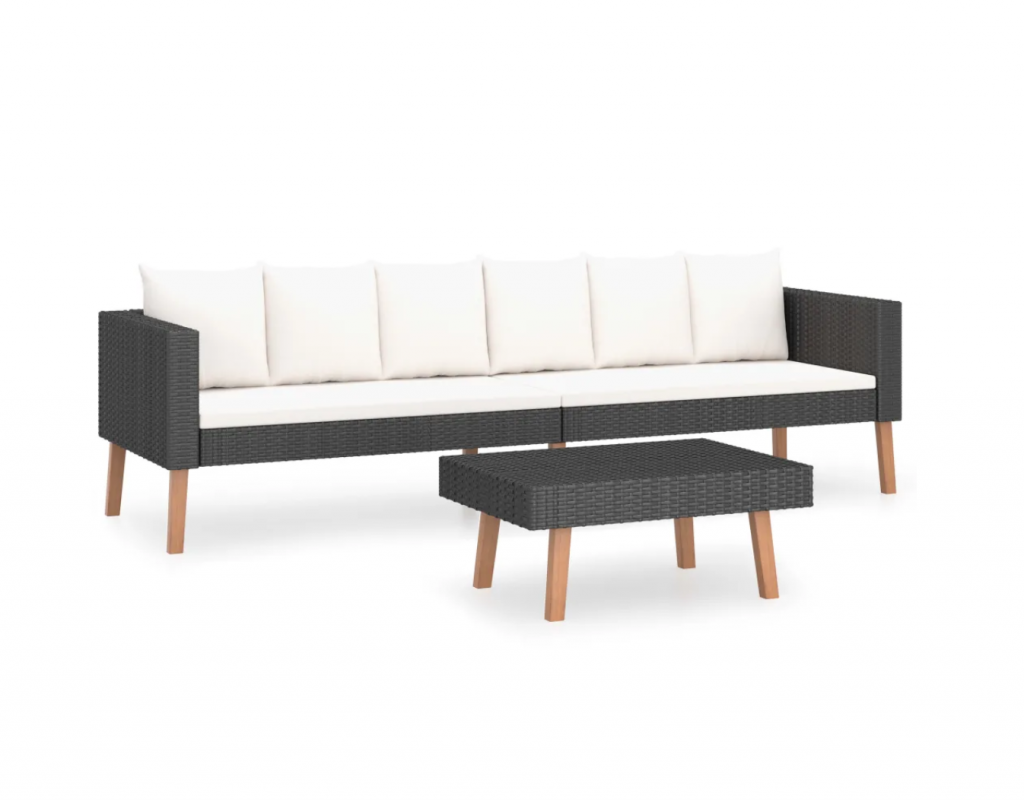 Set de Muebles de Jardín Sofa 218 cm y Mesa