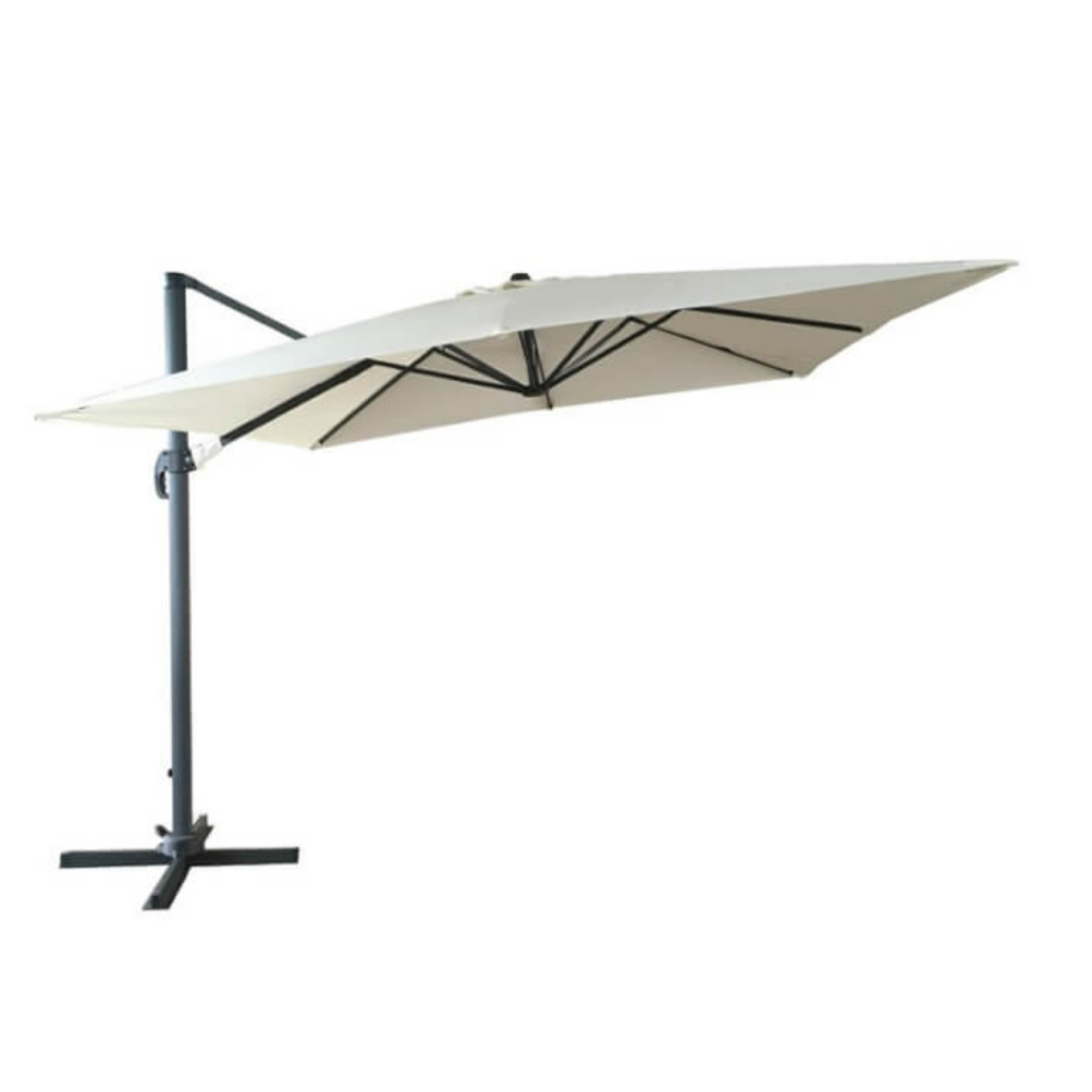 Sombrilla Parasol Jardín Alumnio 300x200x260 cm Crudo