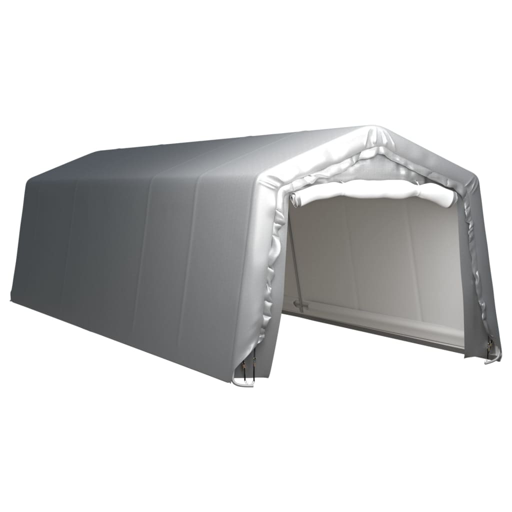 Carpa de almacenamiento acero gris 300x600 cm