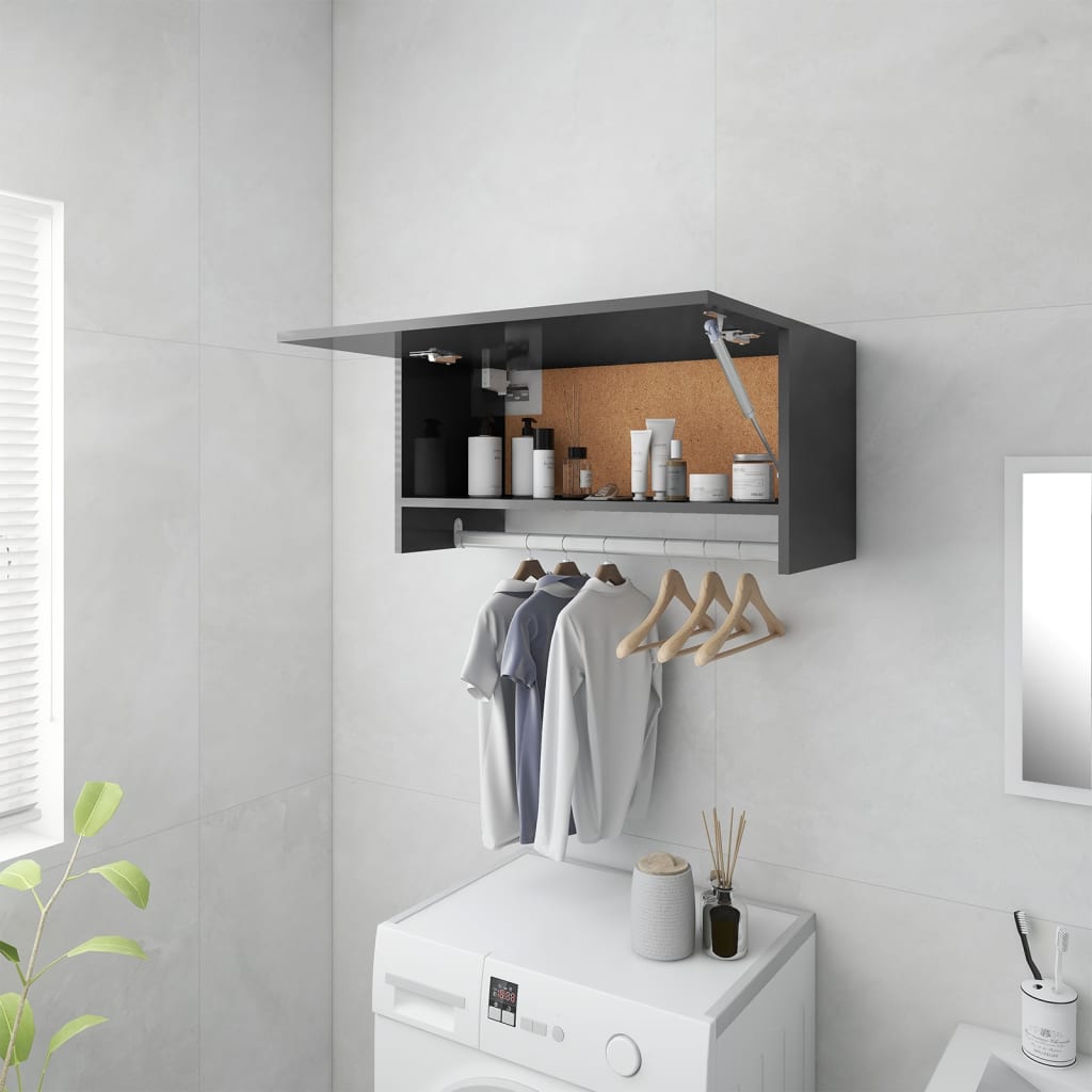 Armario Vestidor Ropero 70x32,5x35 cm Gris Brillo