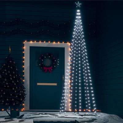 Árbol Cono de Navidad 330 LED 100x300 cm Blanco Frío