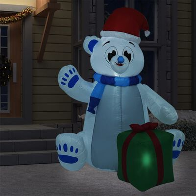 Oso Polar Inflable de Navidad con LED de 240 cm