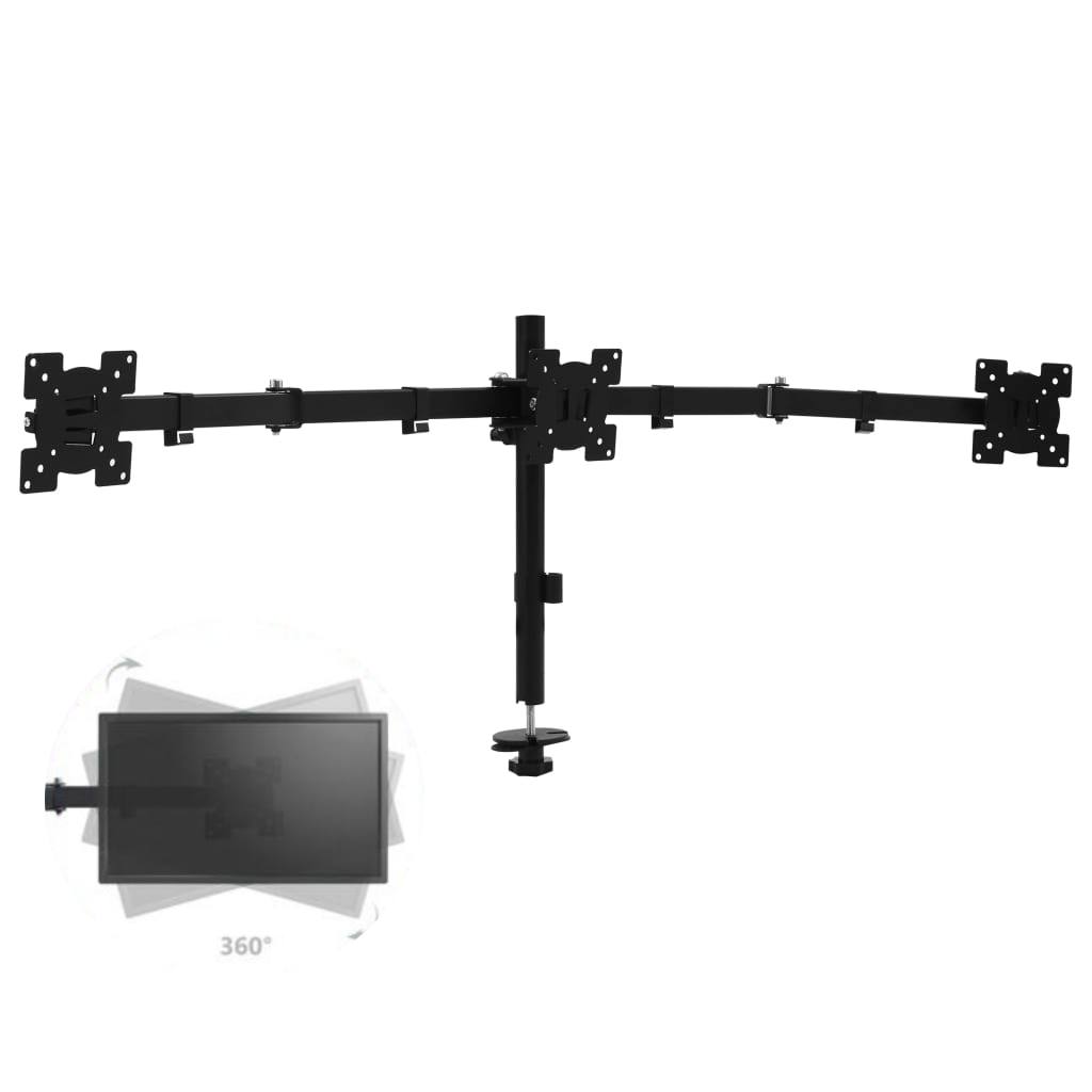 Soporte triple para monitor de escritorio 13"-23"