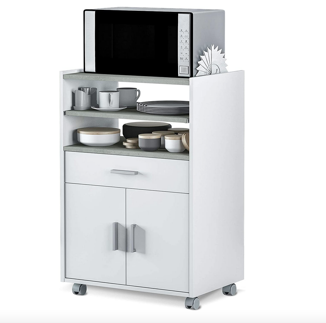 Mueble Auxiliar Multiusos de Cocina para Microondas 57 x 115 x 45 cm —  Mulata Muebles