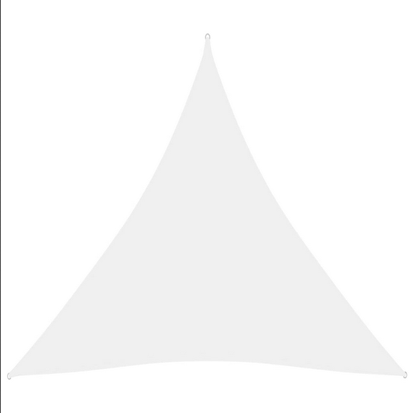 Toldo de Vela Triangular 3,6×3,6×3,6 m Tela Oxford Blanco