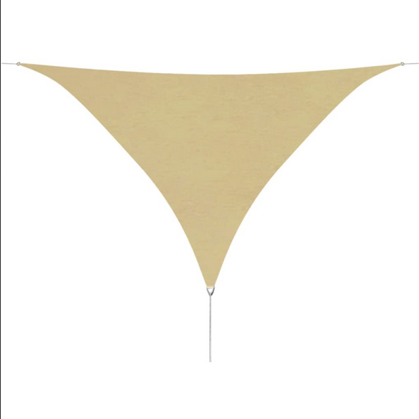 Toldo de Vela Triangular 5x5x5 m Tela Oxford Beige