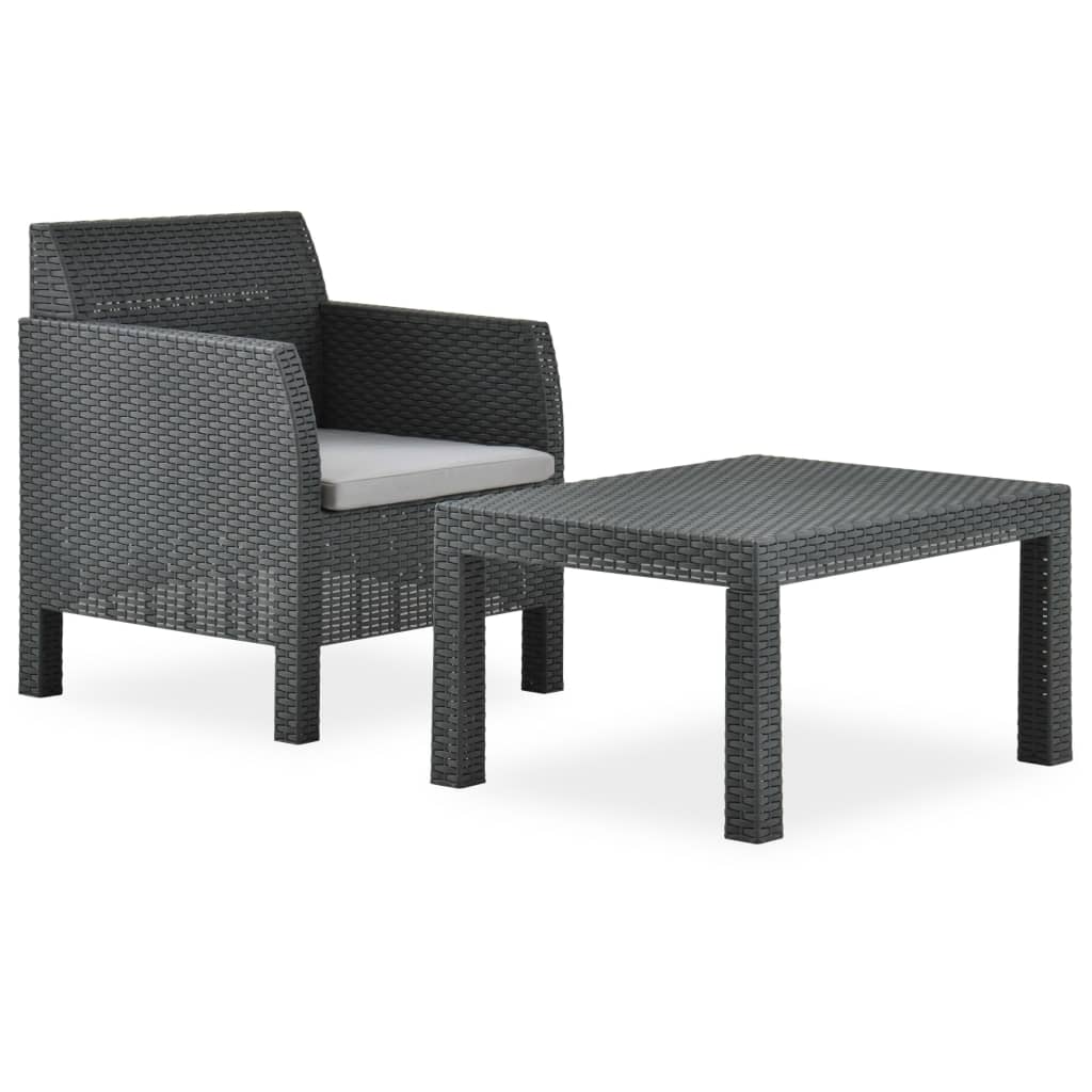 Muebles Jardín 2 Piezas con Cojín