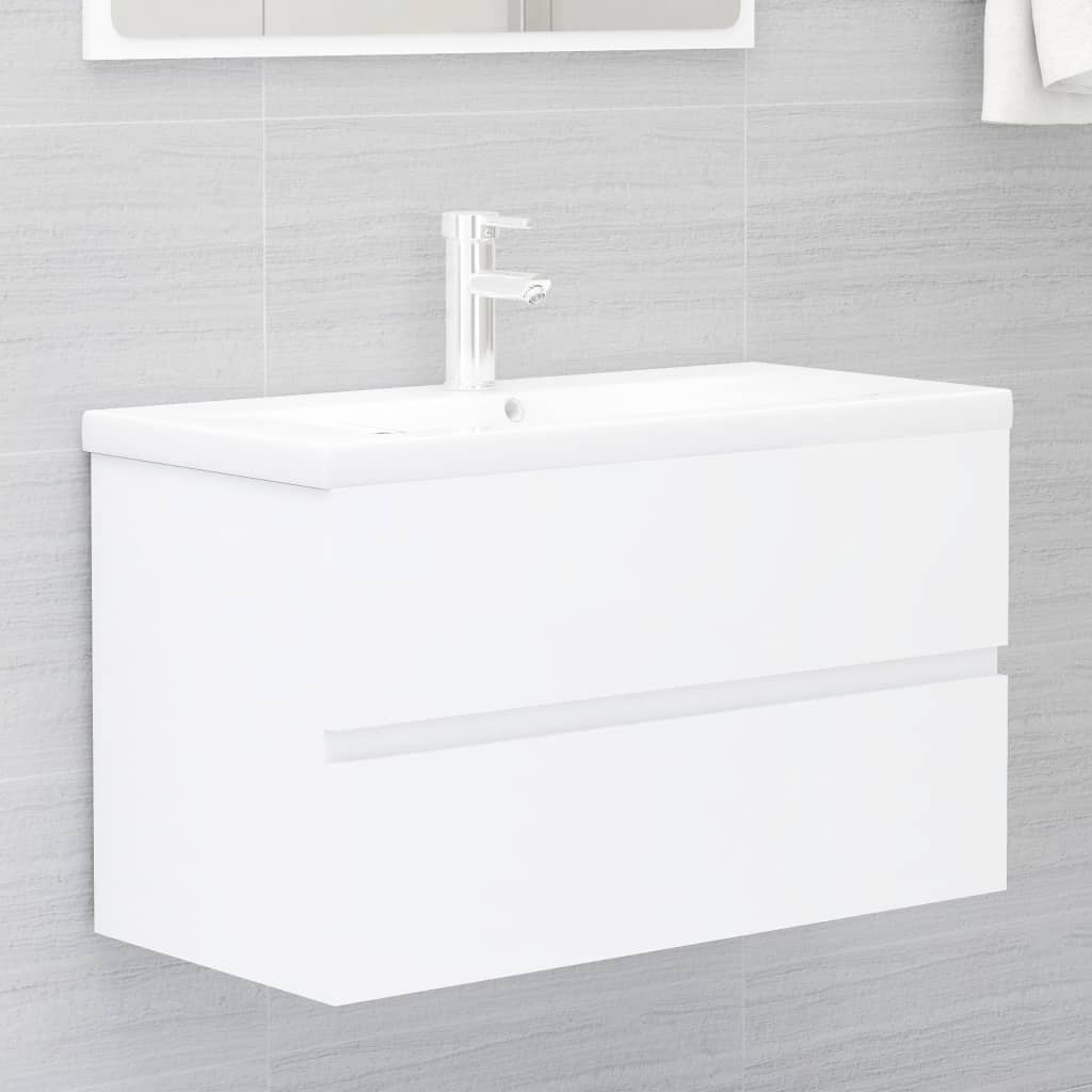 Armario de baño con luz Volga blanco 80x63x18.5 cm