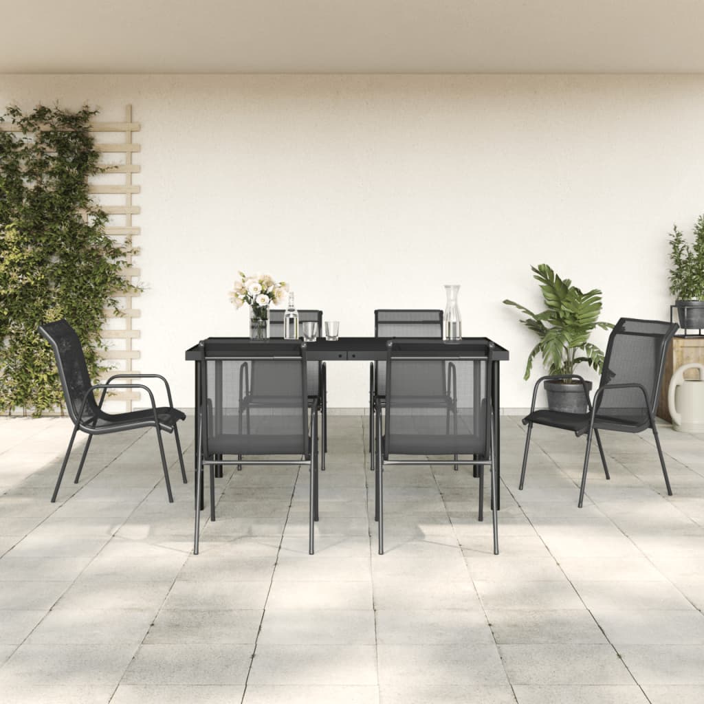 Mesa 150 cm y 6 sillas para exterior
