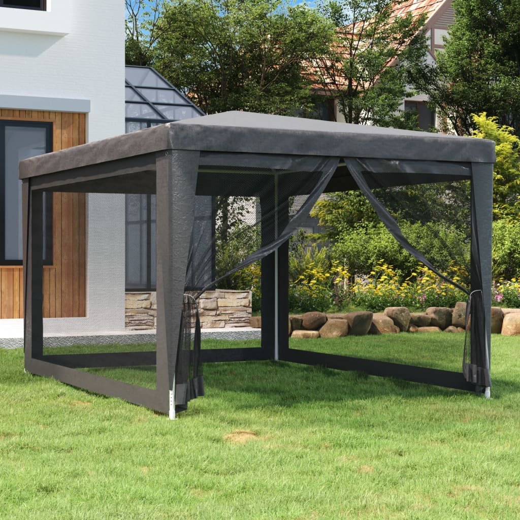Carpa para Exterior con 4 Paneles de Malla 4x3 m Antracita